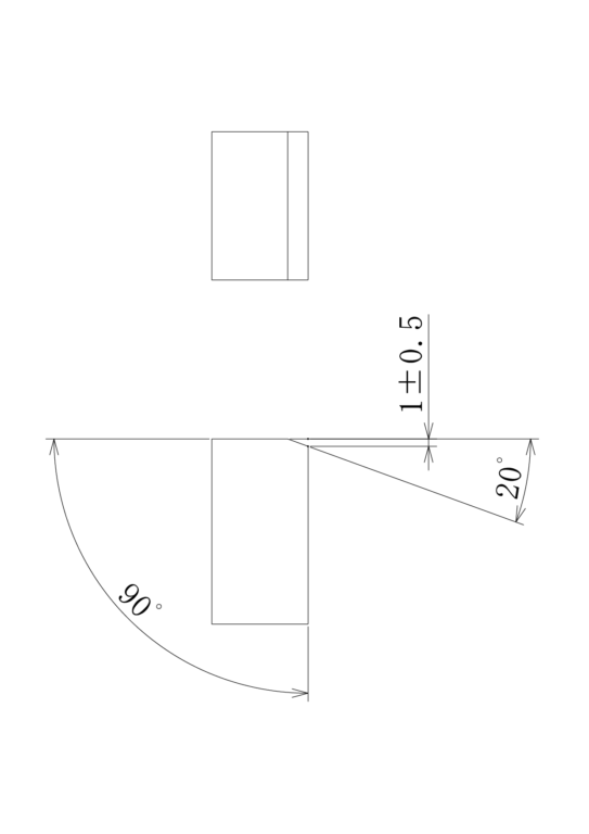 角度20°の特殊面取り測定のご依頼(管理№12117)